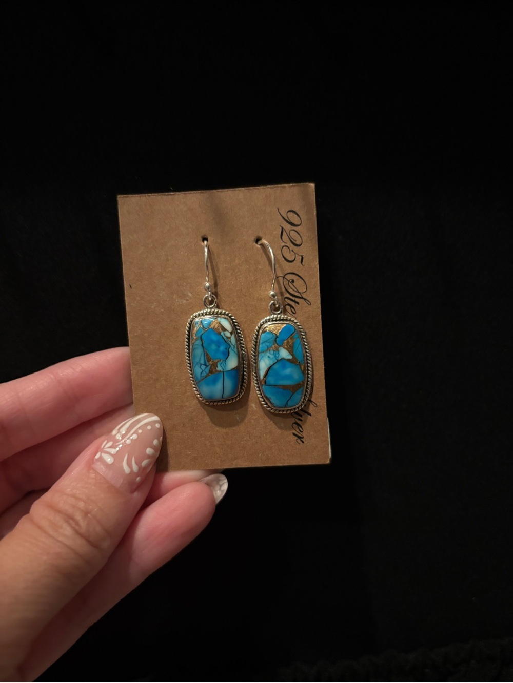 925 Sterling Silver Clear Drop Stud Earrings